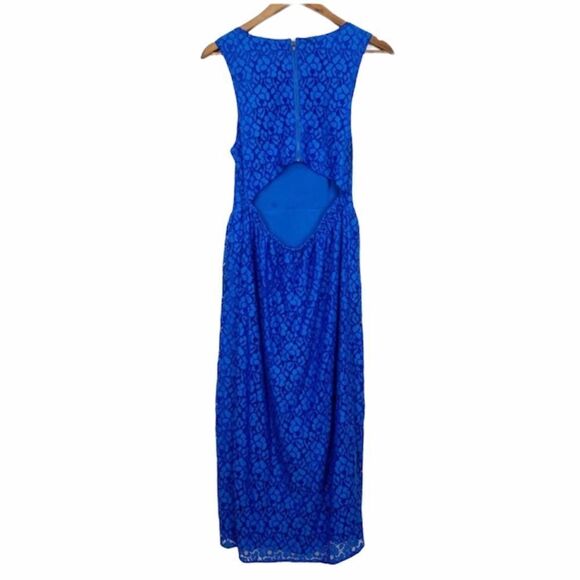 Pins and Needles Blue Lace Back Cutout Maxi Dress - Picture 2 of 8